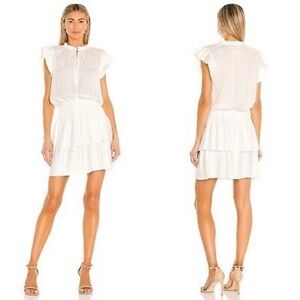 Revolve 1.State New With Tags Smock Waist Pleated Tiered Ruffle Dress Size XL